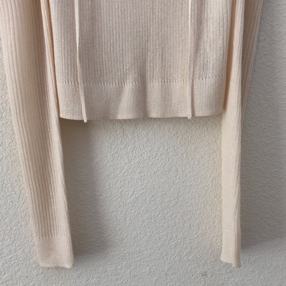 New MAJORELLE Gemma Cream Sparkle Long Sleeve Top Size XXS - Picture 9 of 11